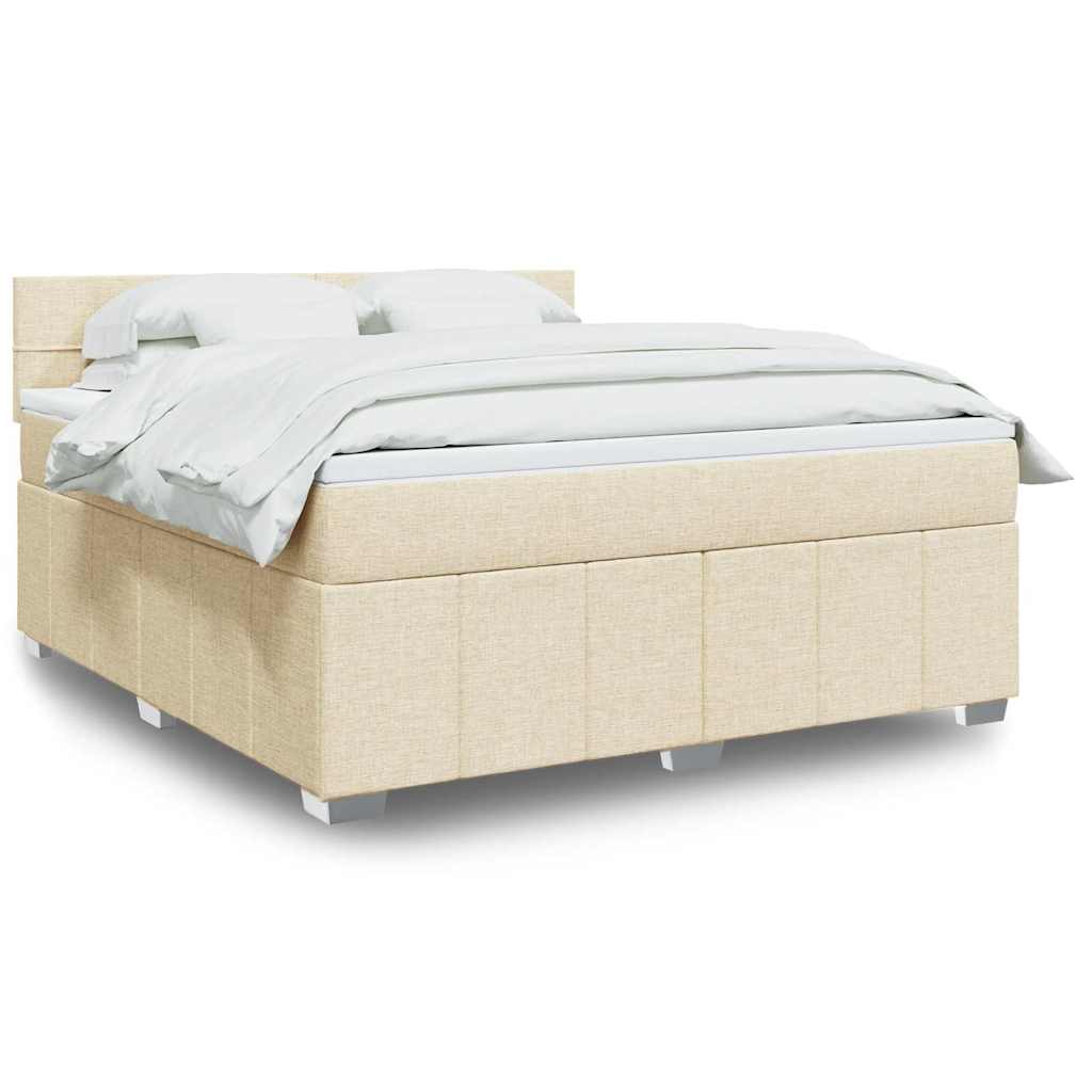 Boxspringbett Mit Matratze Stoff Creme