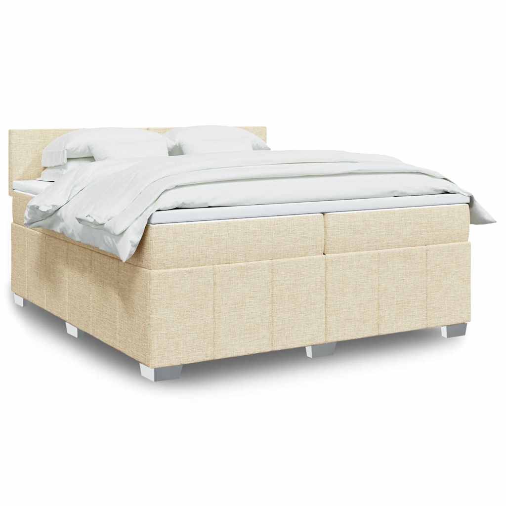 Boxspringbett Mit Matratze Stoff Creme