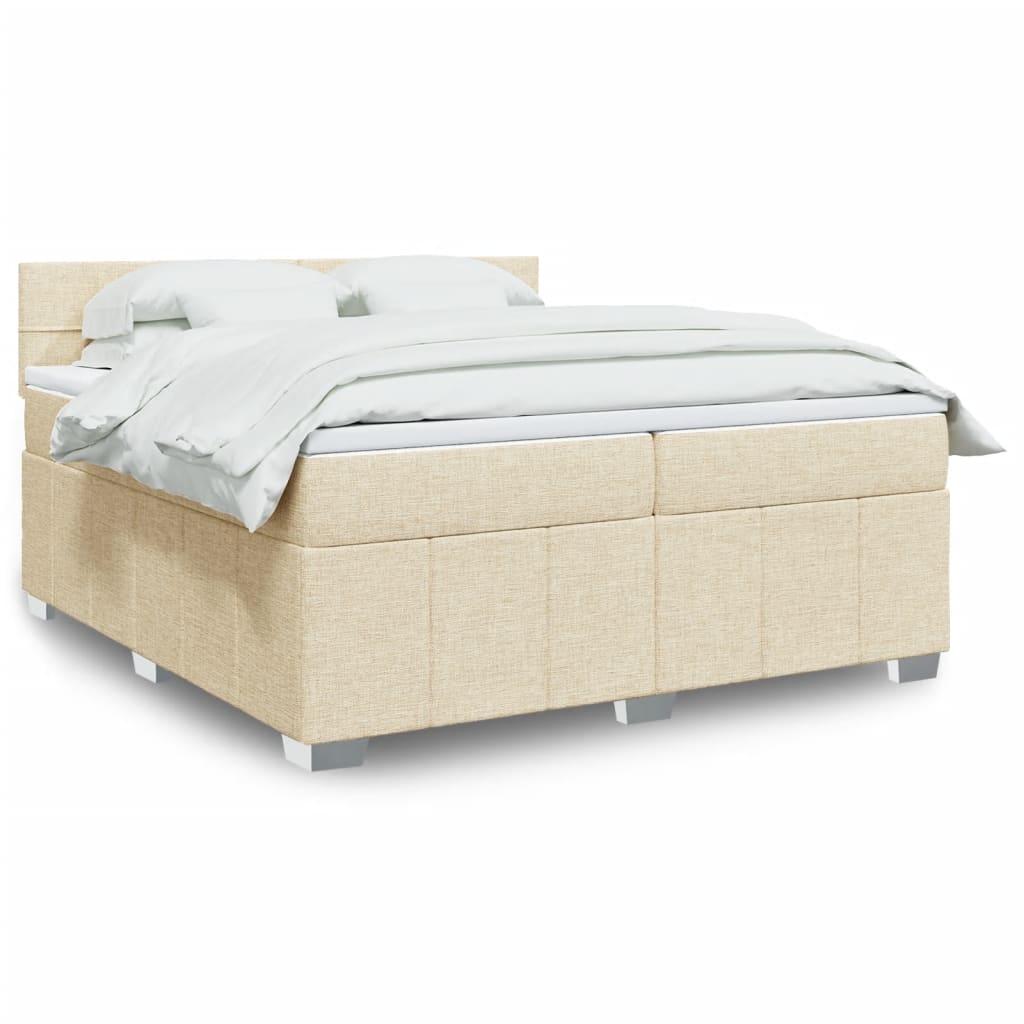 Boxspringbett Mit Matratze Stoff Creme