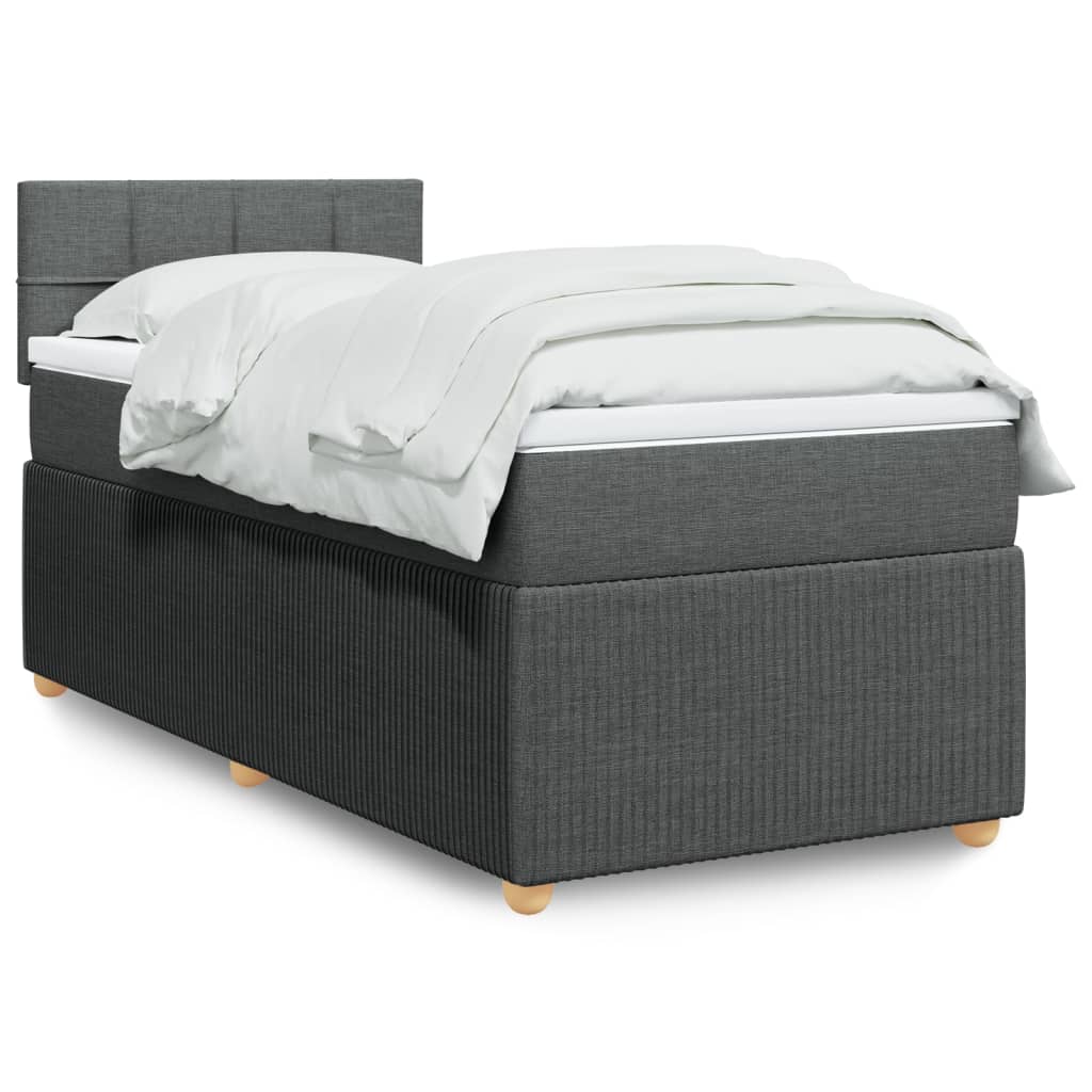 Boxspringbett Mit Matratze Stoff Dunkelgrau