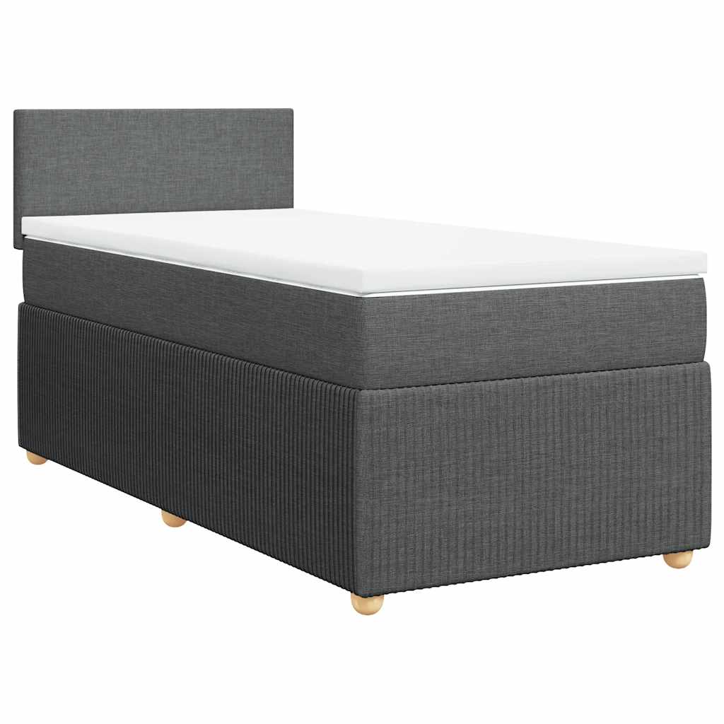 Boxspringbett Mit Matratze Stoff Dunkelgrau