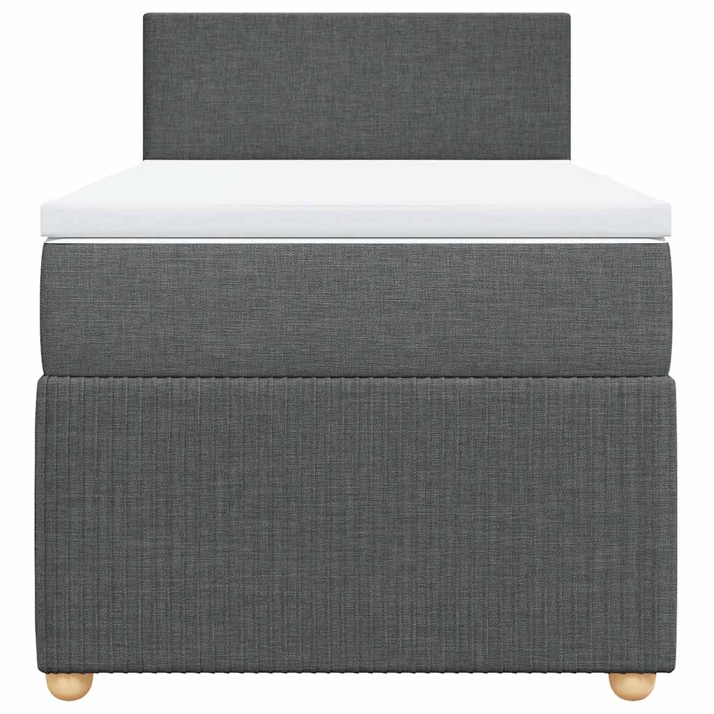 Boxspringbett Mit Matratze Stoff Dunkelgrau