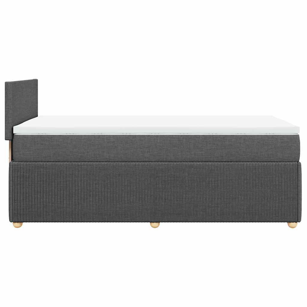 Boxspringbett Mit Matratze Stoff Dunkelgrau