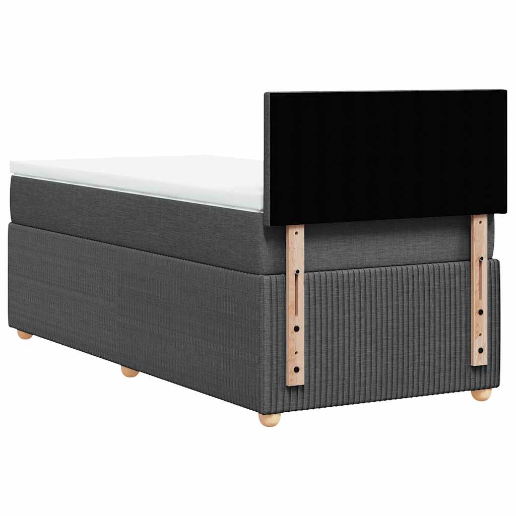 Boxspringbett Mit Matratze Stoff Dunkelgrau