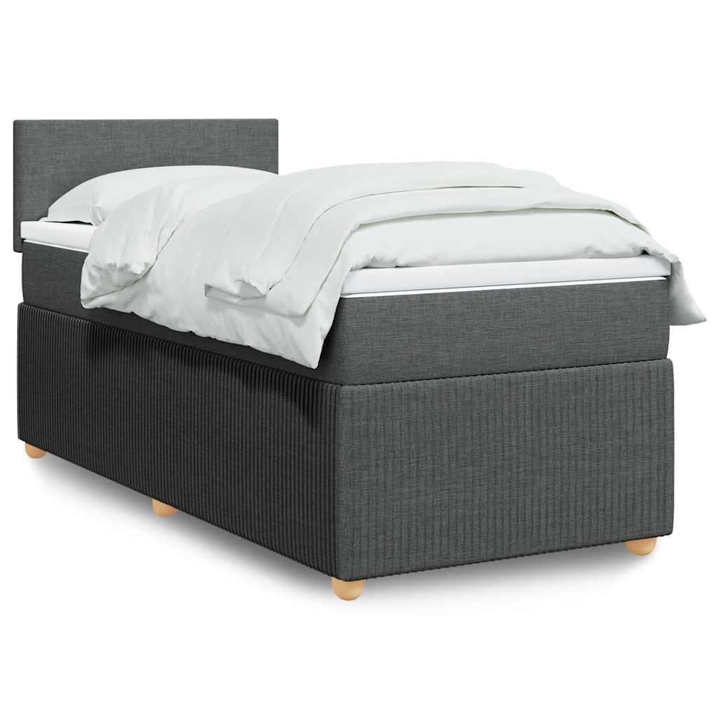 Boxspringbett Mit Matratze Stoff Dunkelgrau