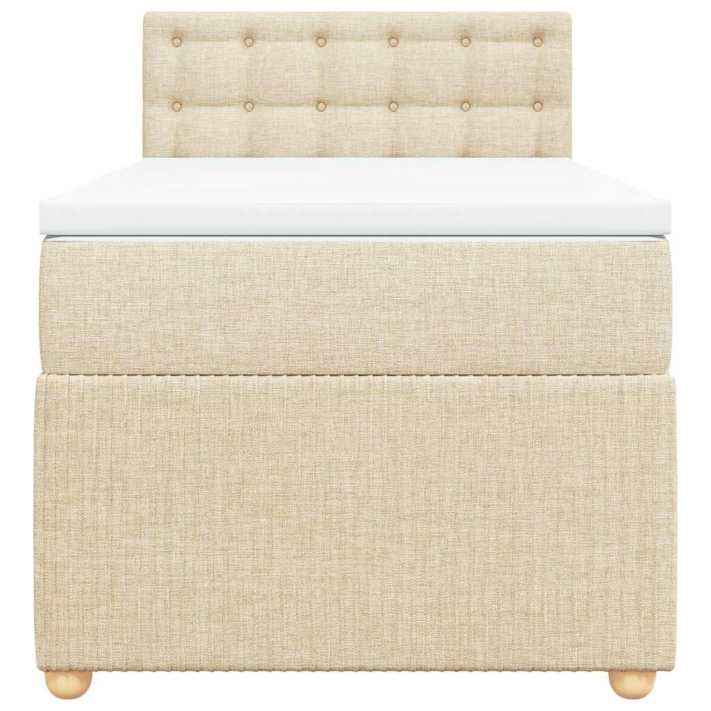 Boxspringbett Mit Matratze Stoff Creme