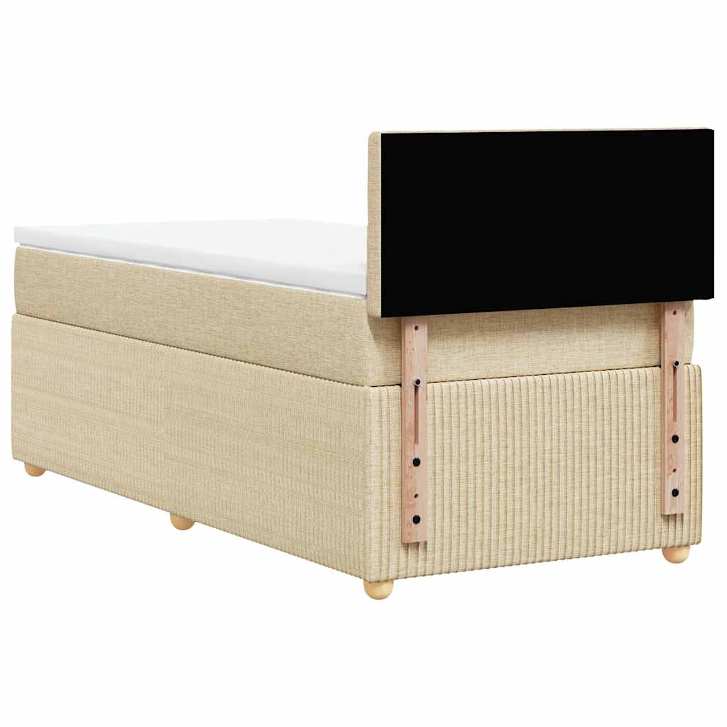 Boxspringbett Mit Matratze Stoff Creme