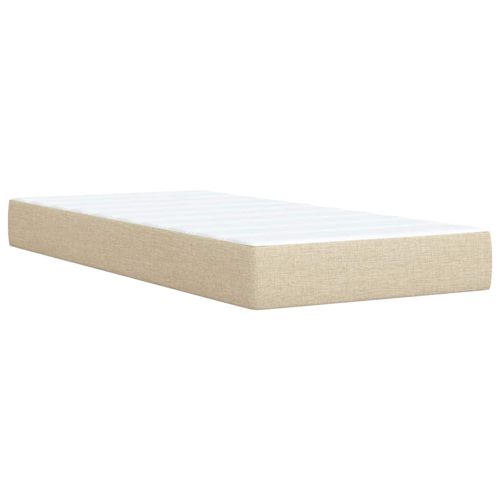 Boxspringbett Mit Matratze Stoff Creme