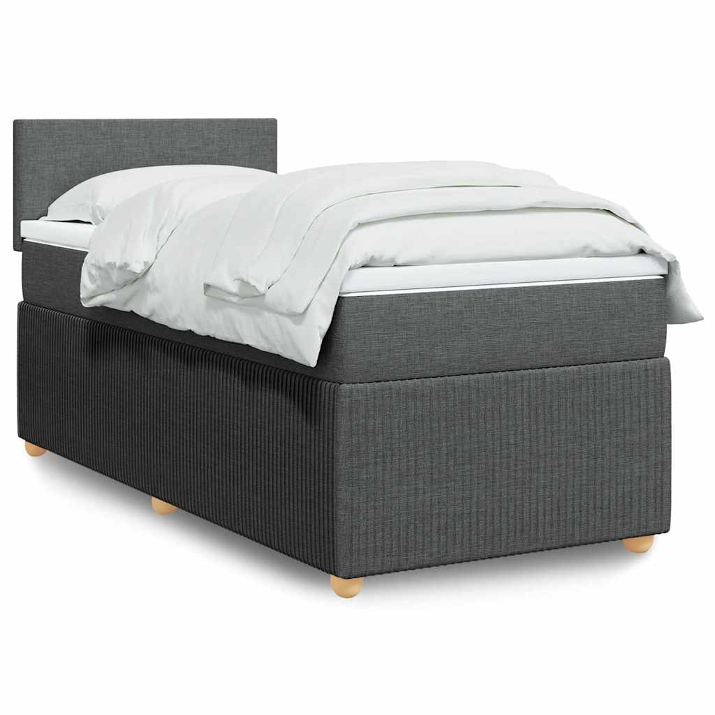 Boxspringbett Mit Matratze Stoff Dunkelgrau