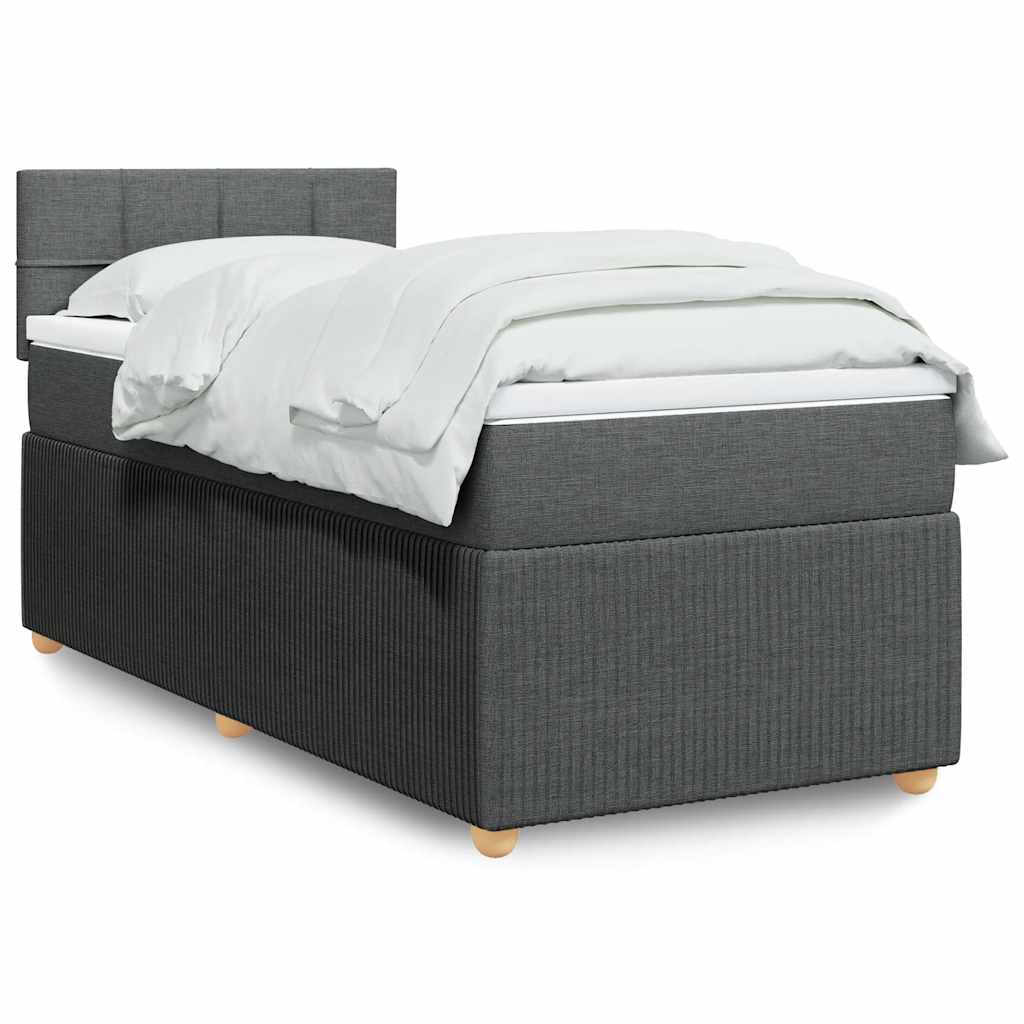 Boxspringbett Mit Matratze Stoff Dunkelgrau