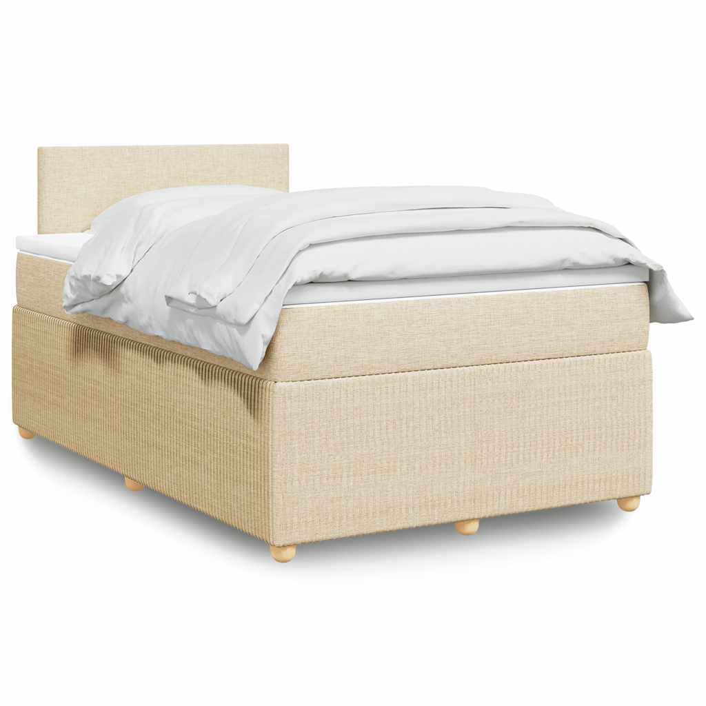Boxspringbett Mit Matratze Stoff Creme