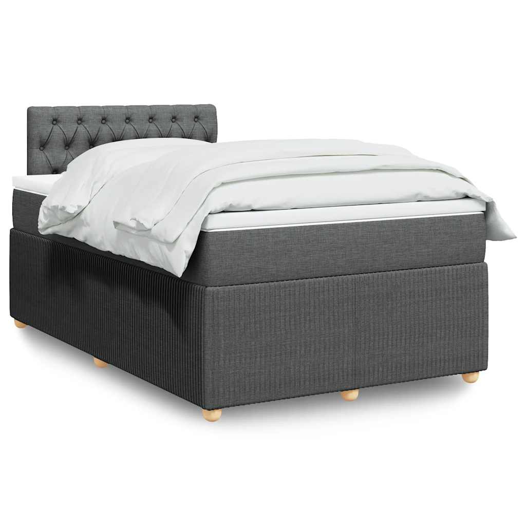 Boxspringbett Mit Matratze Stoff Dunkelgrau