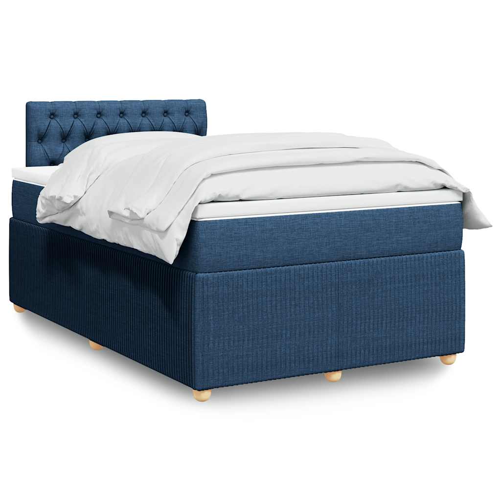 Boxspringbett Mit Matratze Stoff Blau