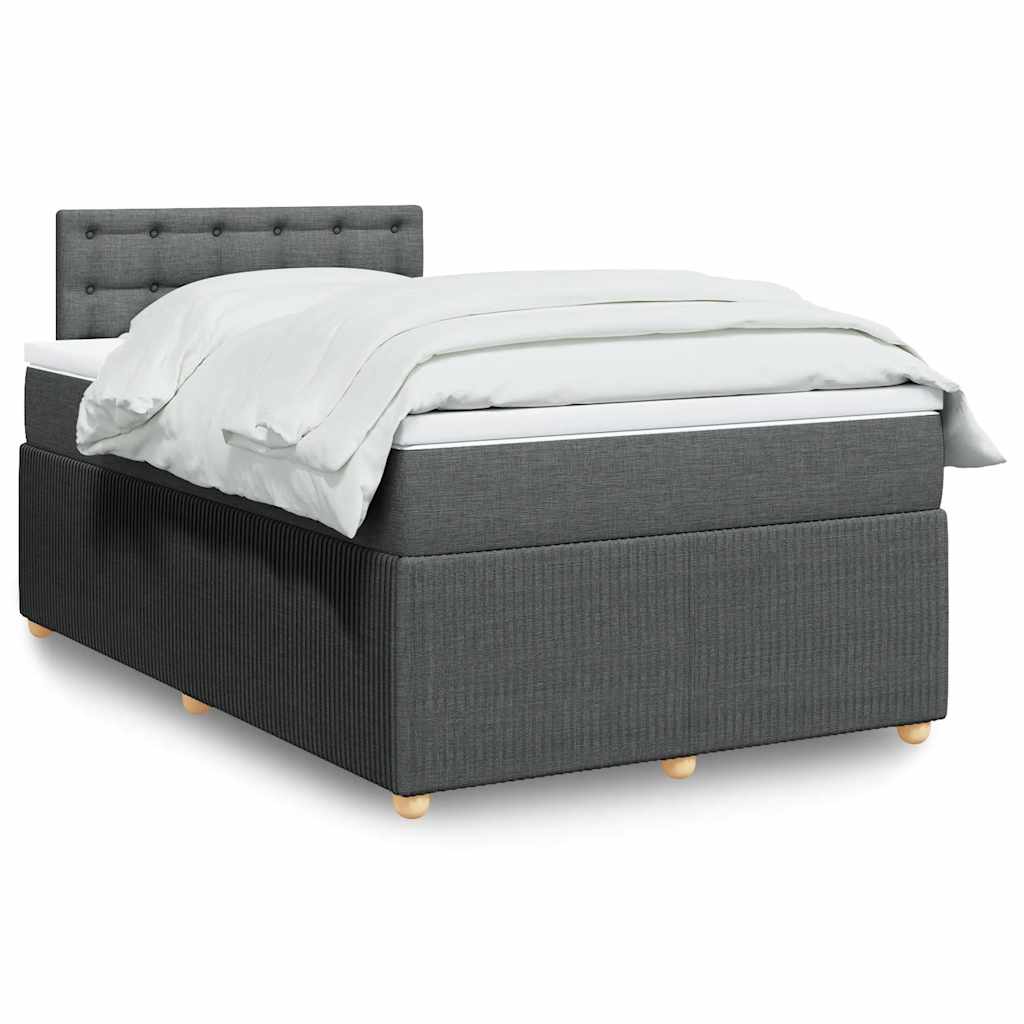 Boxspringbett Mit Matratze Stoff Dunkelgrau