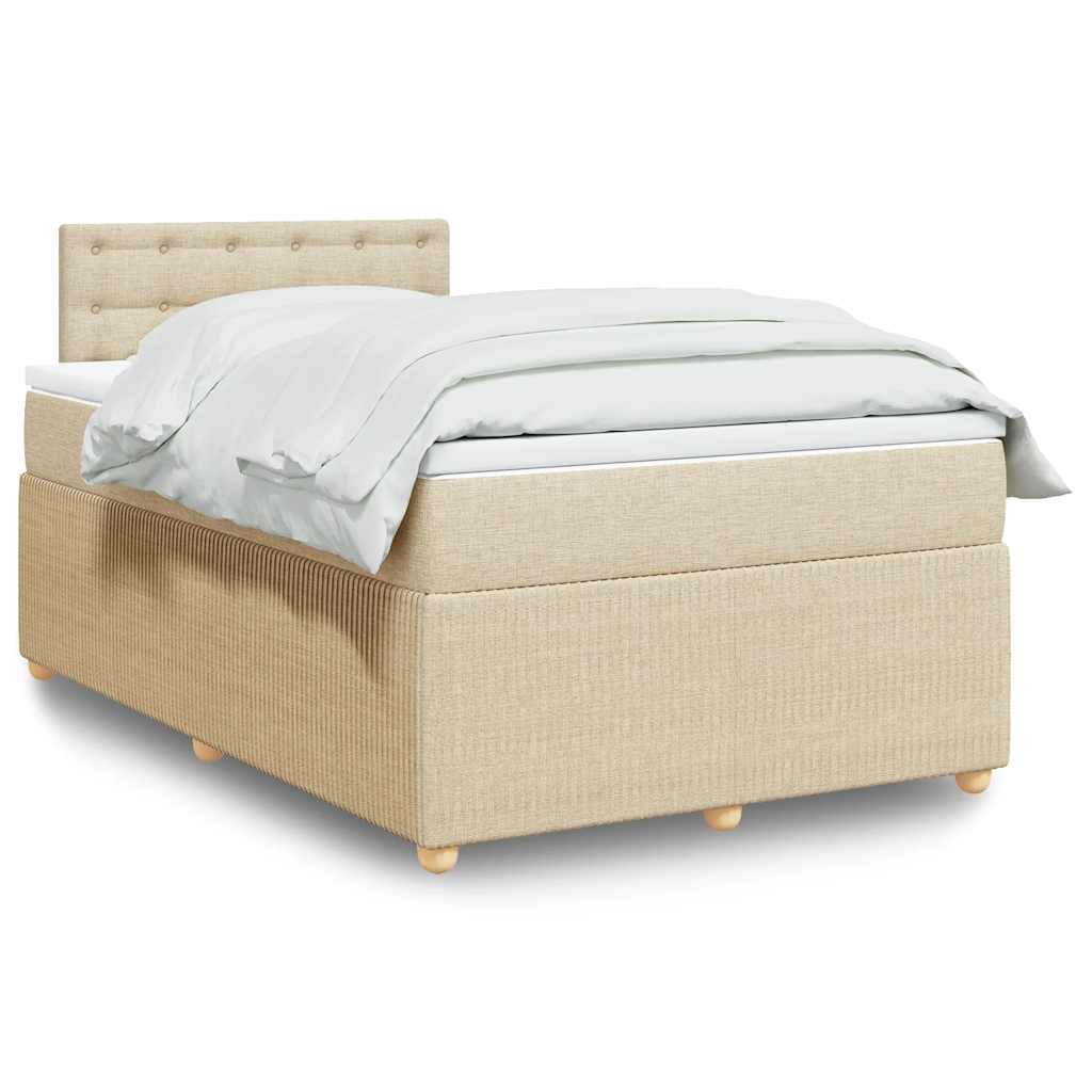 Boxspringbett Mit Matratze Stoff Creme