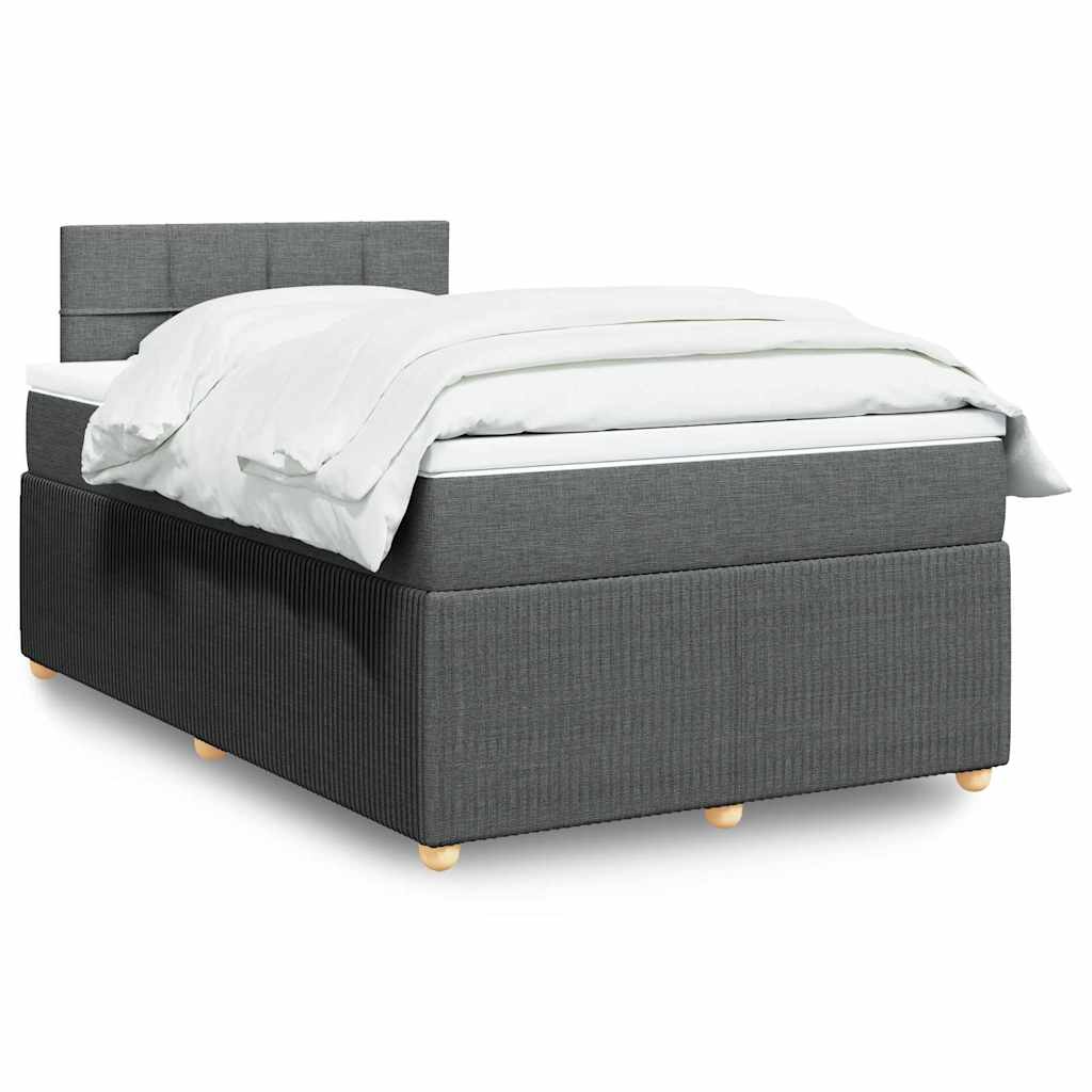 Boxspringbett Mit Matratze Stoff Dunkelgrau
