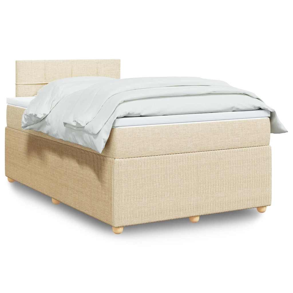 Boxspringbett Mit Matratze Stoff Creme