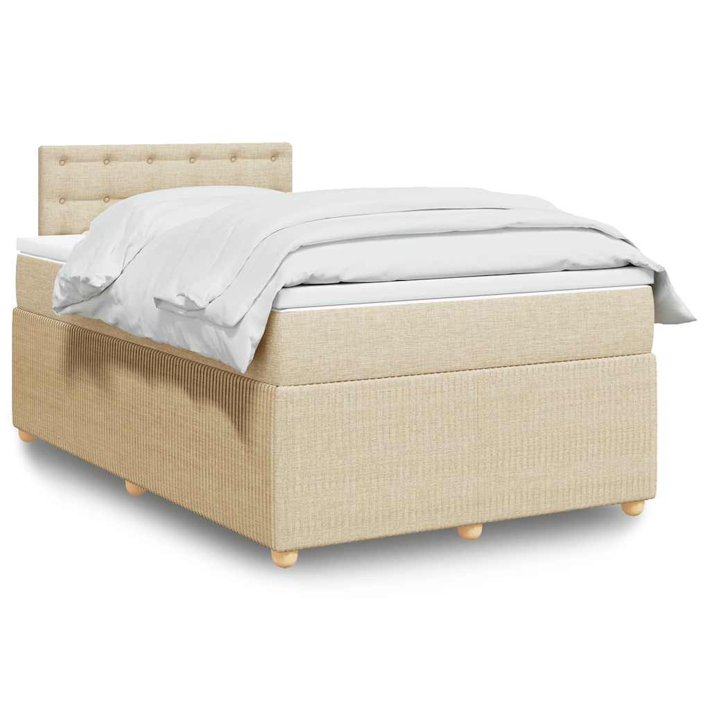 Boxspringbett Mit Matratze Stoff Creme