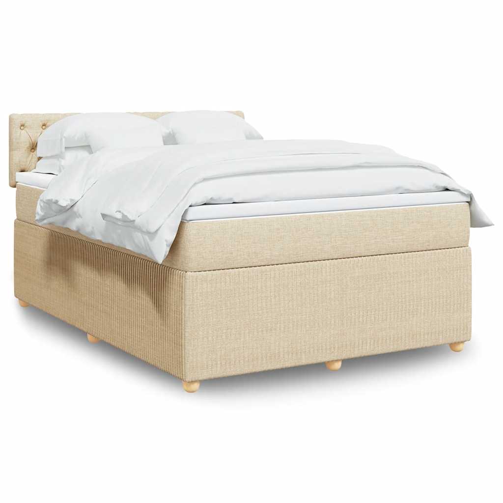 Boxspringbett Mit Matratze Stoff Creme