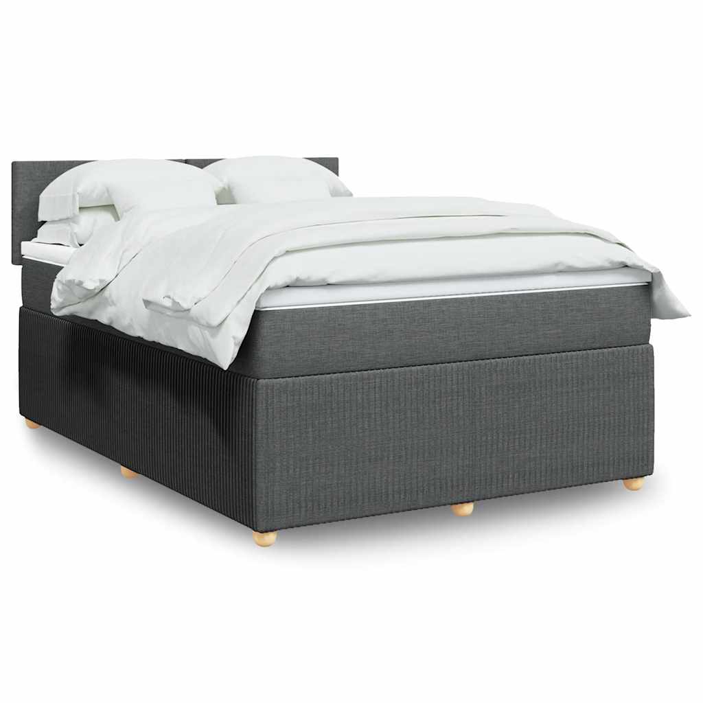 Boxspringbett Mit Matratze Stoff Dunkelgrau