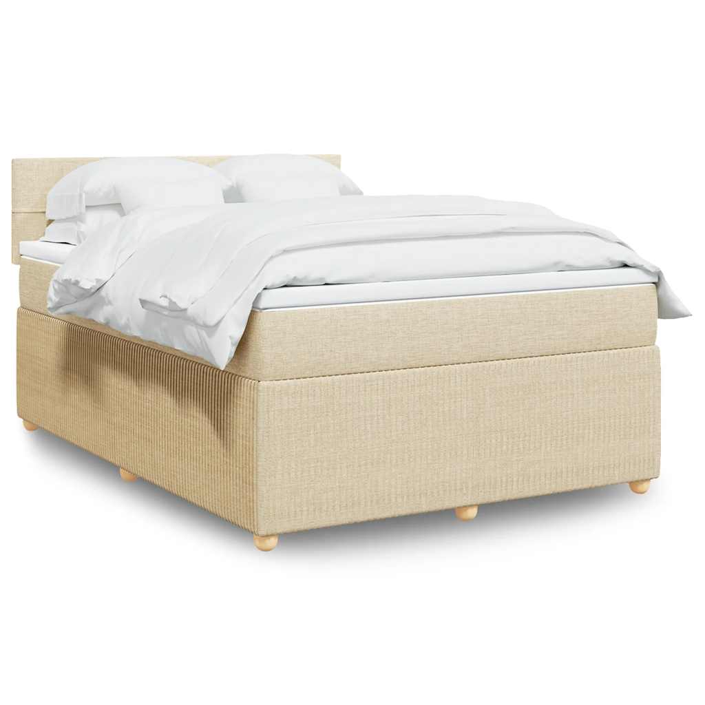 Boxspringbett Mit Matratze Stoff Creme