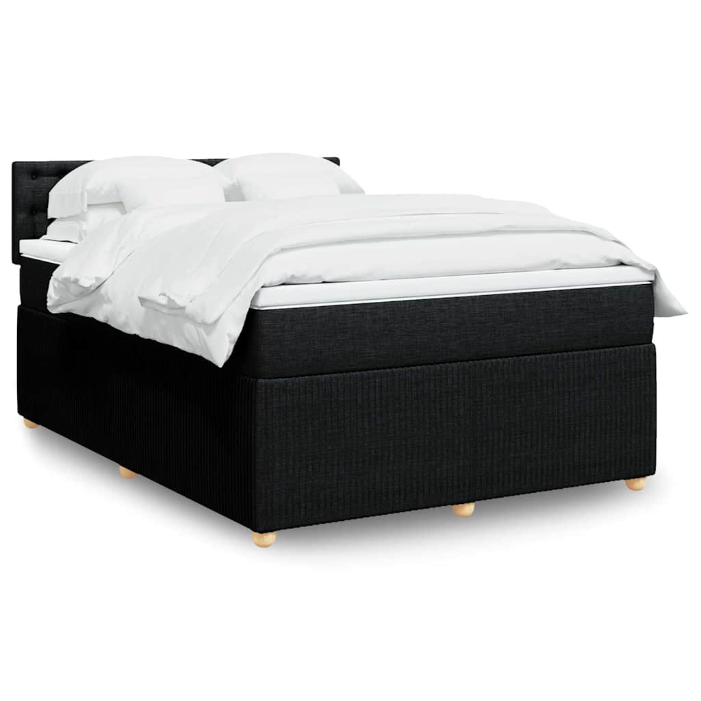 Boxspringbett Mit Matratze Stoff Schwarz
