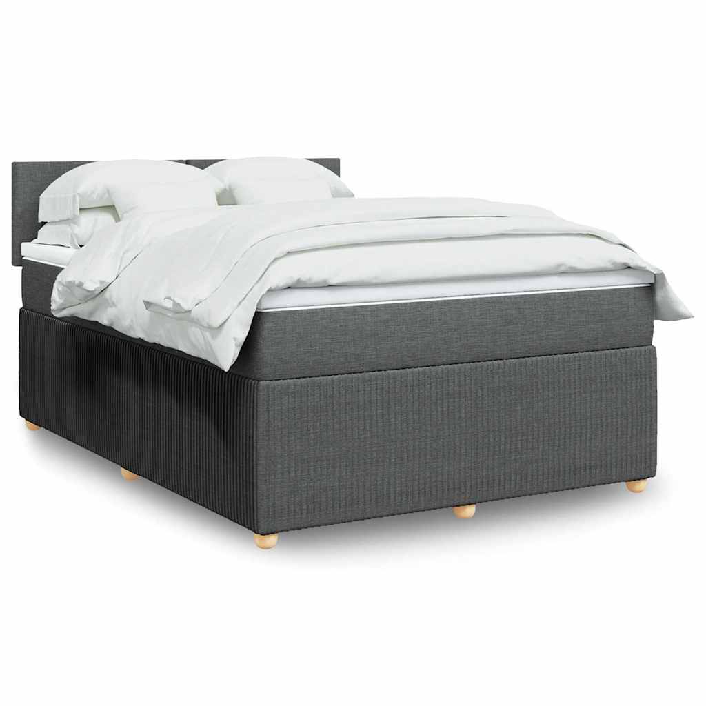 Boxspringbett Mit Matratze Stoff Dunkelgrau