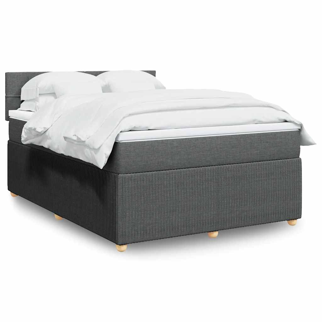 Boxspringbett Mit Matratze Stoff Dunkelgrau