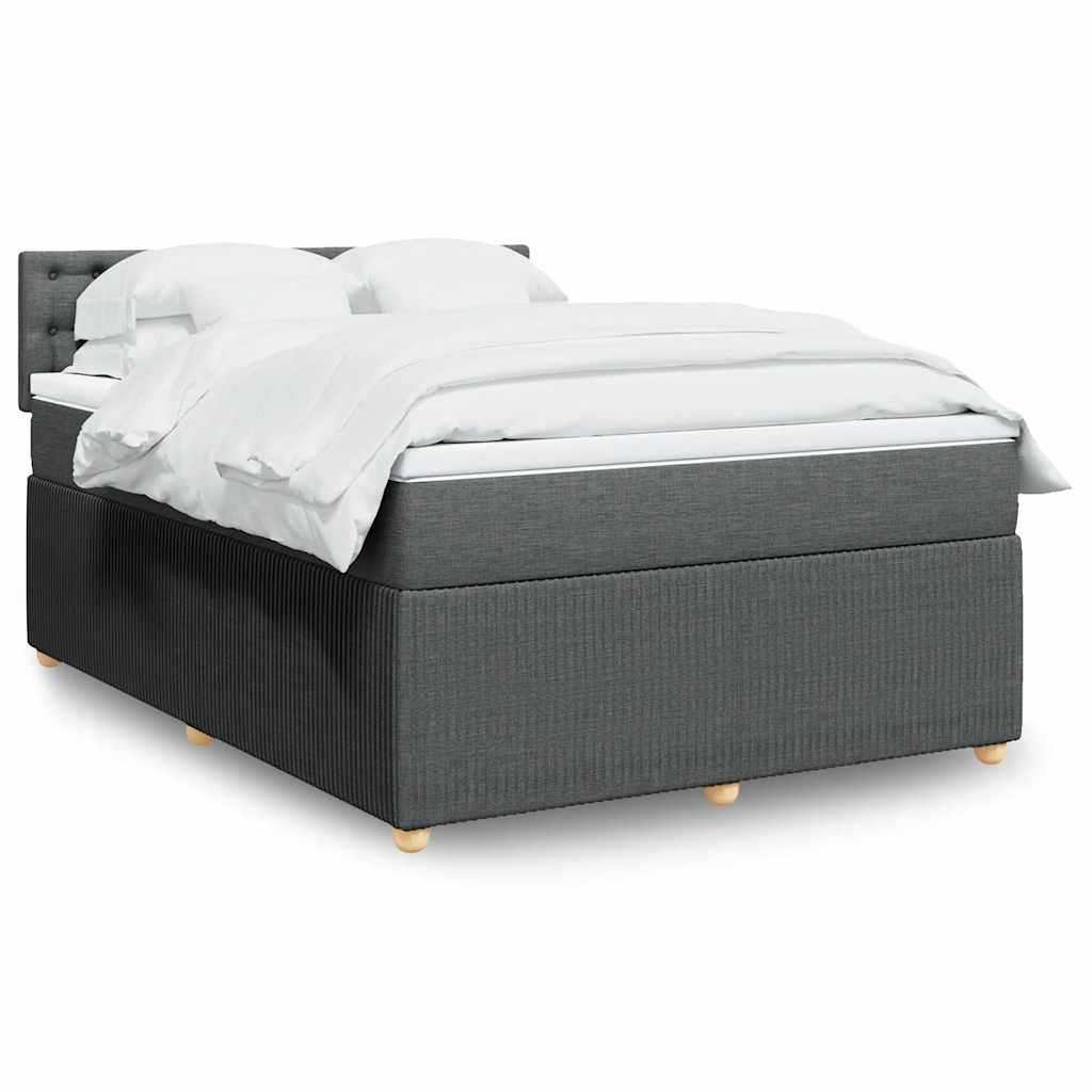 Boxspringbett Mit Matratze Stoff Dunkelgrau