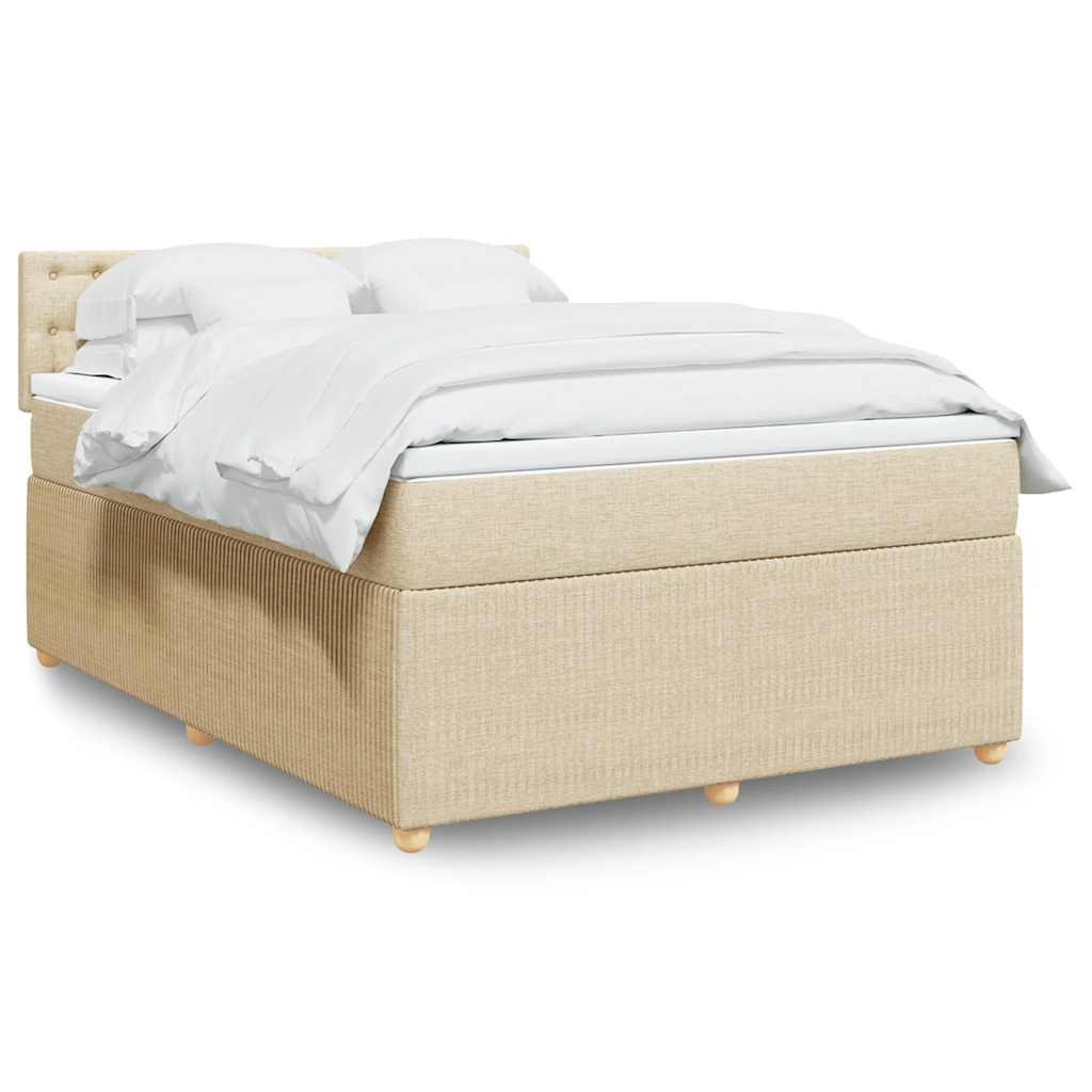 Boxspringbett Mit Matratze Stoff Creme