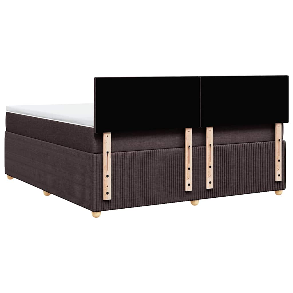 Boxspringbett Mit Matratze Stoff Dunkelbraun