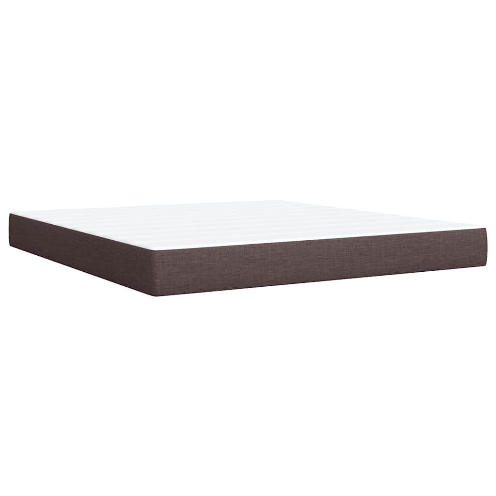 Boxspringbett Mit Matratze Stoff Dunkelbraun