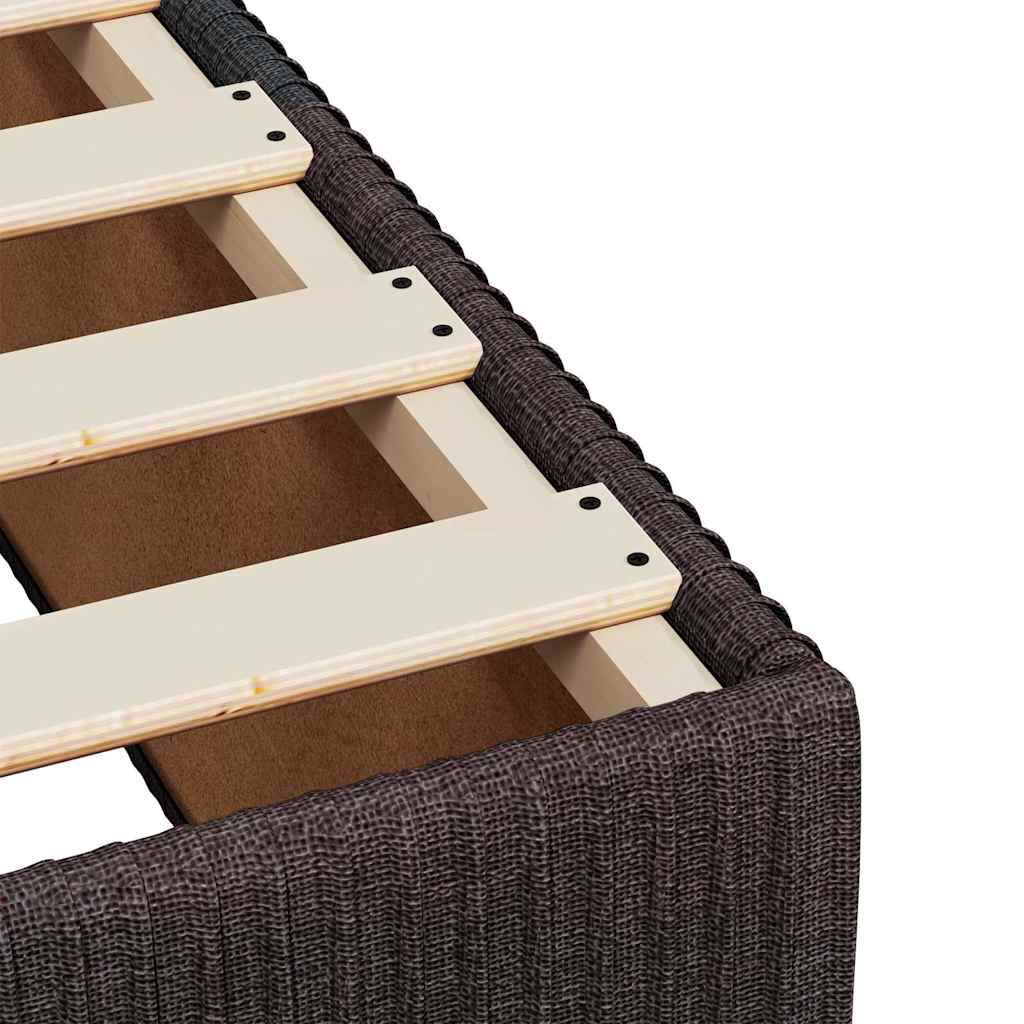 Boxspringbett Mit Matratze Stoff Dunkelbraun