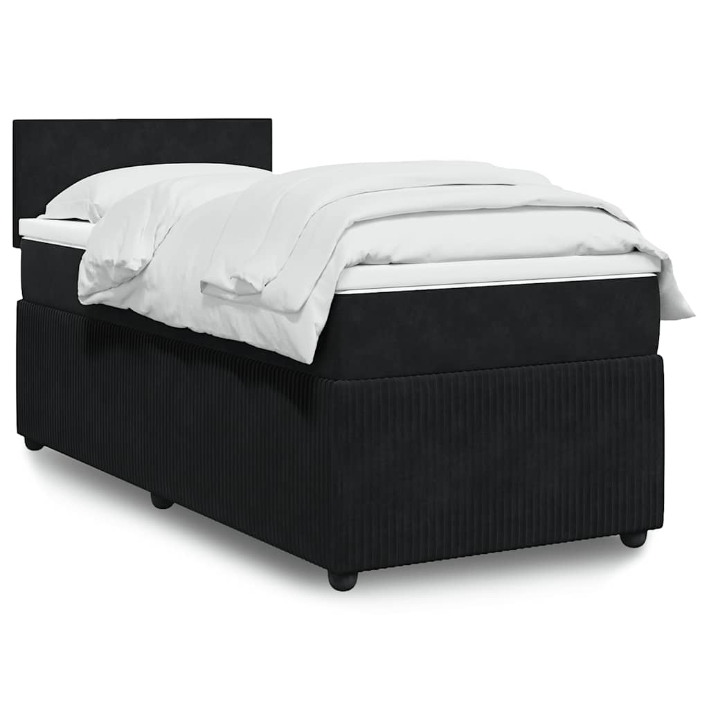 Boxspringbett Mit Matratze Samt Schwarz