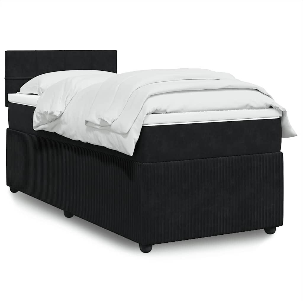 Boxspringbett Mit Matratze Samt Schwarz