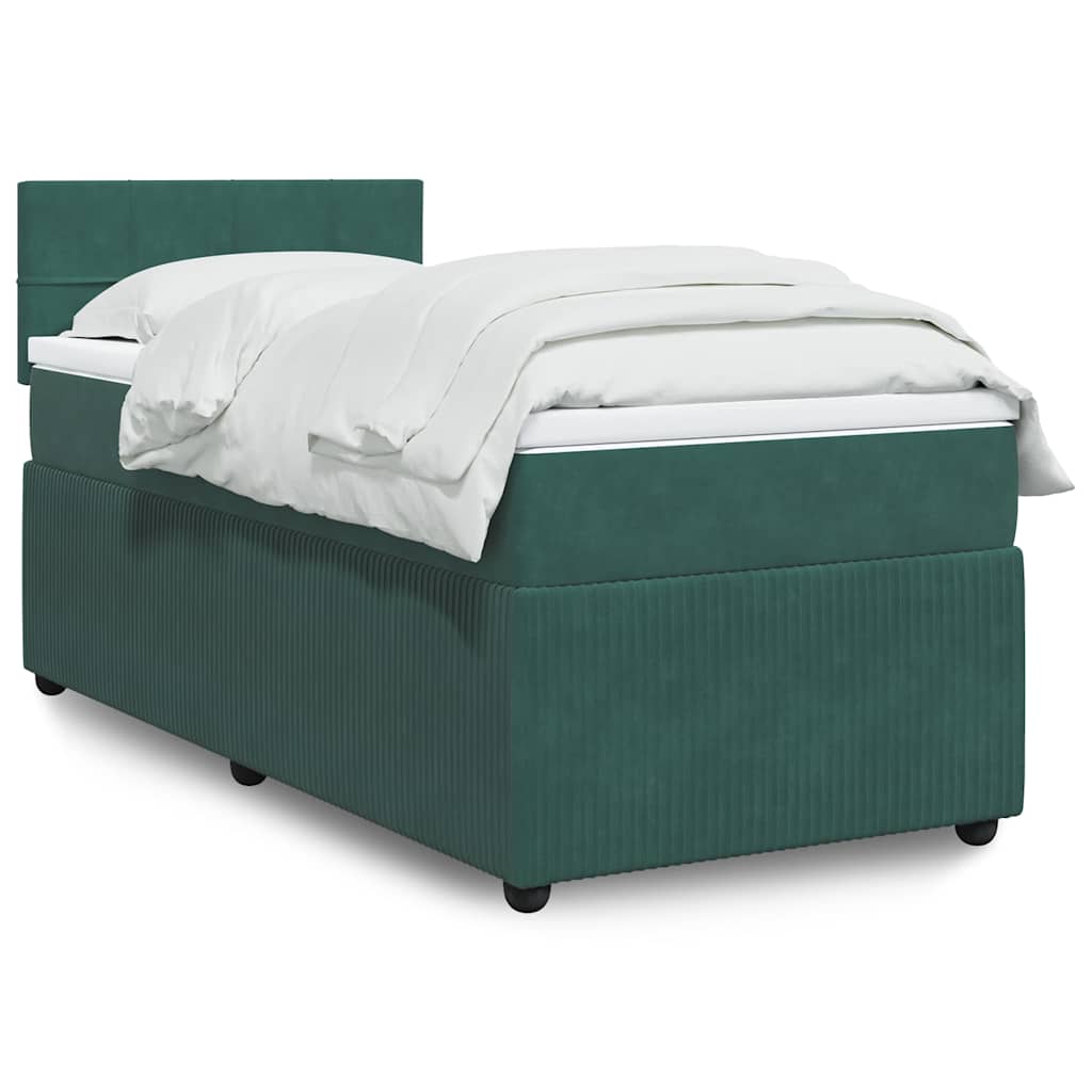 Boxspringbett Mit Matratze Samt Dunkelgrün