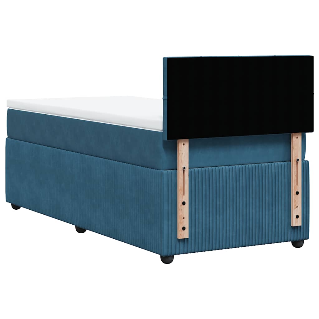 Boxspringbett Mit Matratze Samt Blau