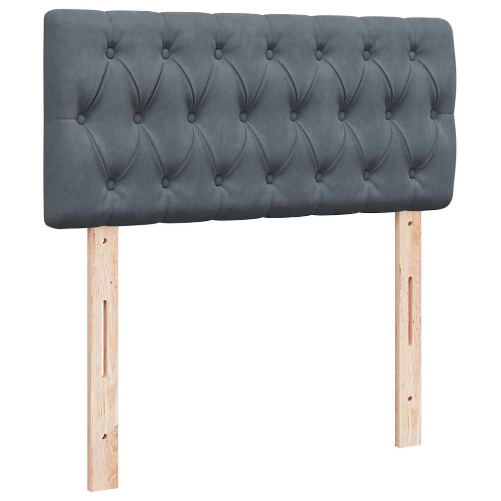 Boxspringbett Mit Matratze Samt Dunkelgrau