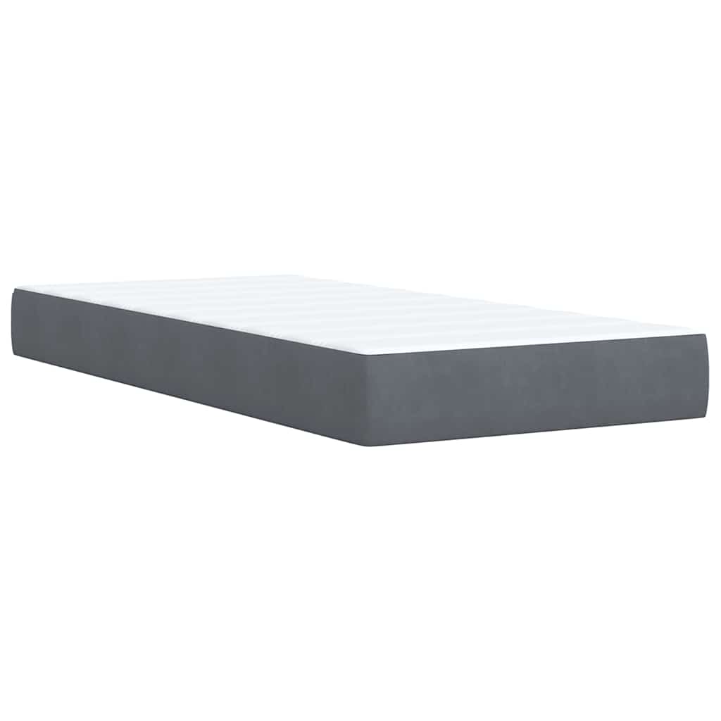 Boxspringbett Mit Matratze Samt Dunkelgrau