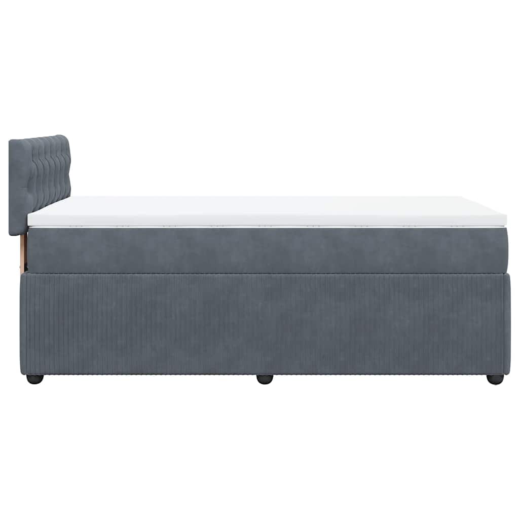 Boxspringbett Mit Matratze Samt Dunkelgrau
