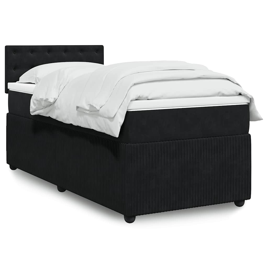 Boxspringbett Mit Matratze Samt Schwarz