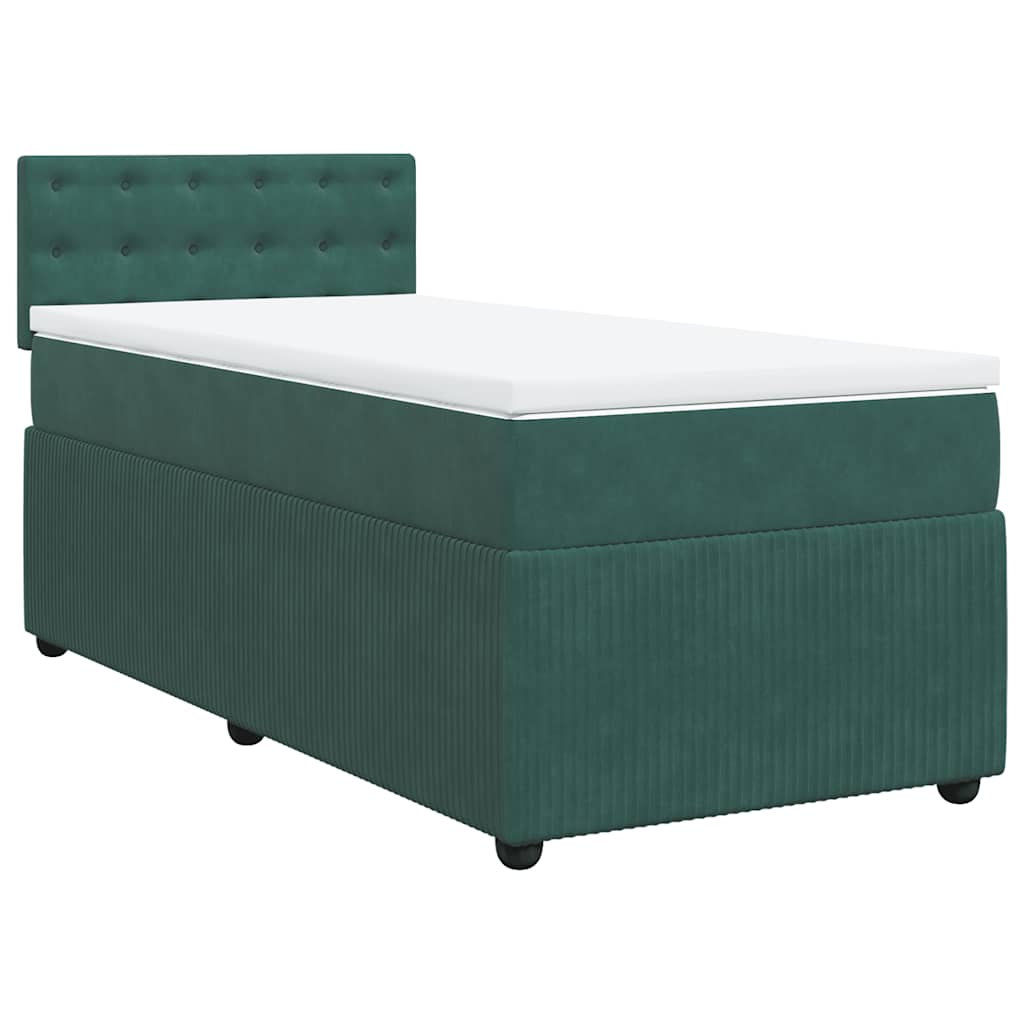 Boxspringbett Mit Matratze Samt Dunkelgrün