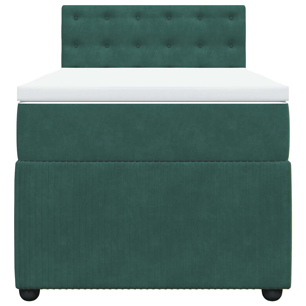 Boxspringbett Mit Matratze Samt Dunkelgrün