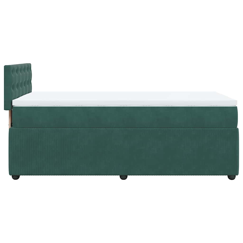 Boxspringbett Mit Matratze Samt Dunkelgrün
