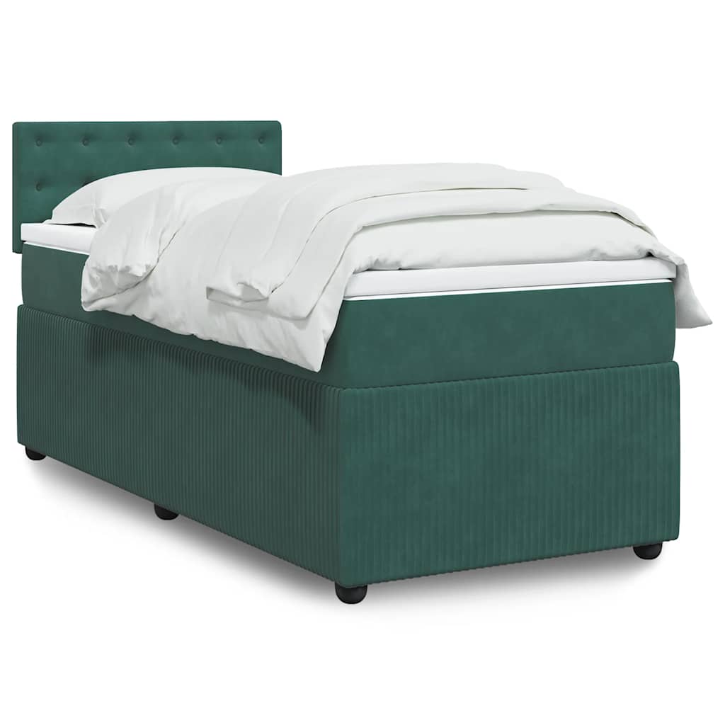 Boxspringbett Mit Matratze Samt Dunkelgrün
