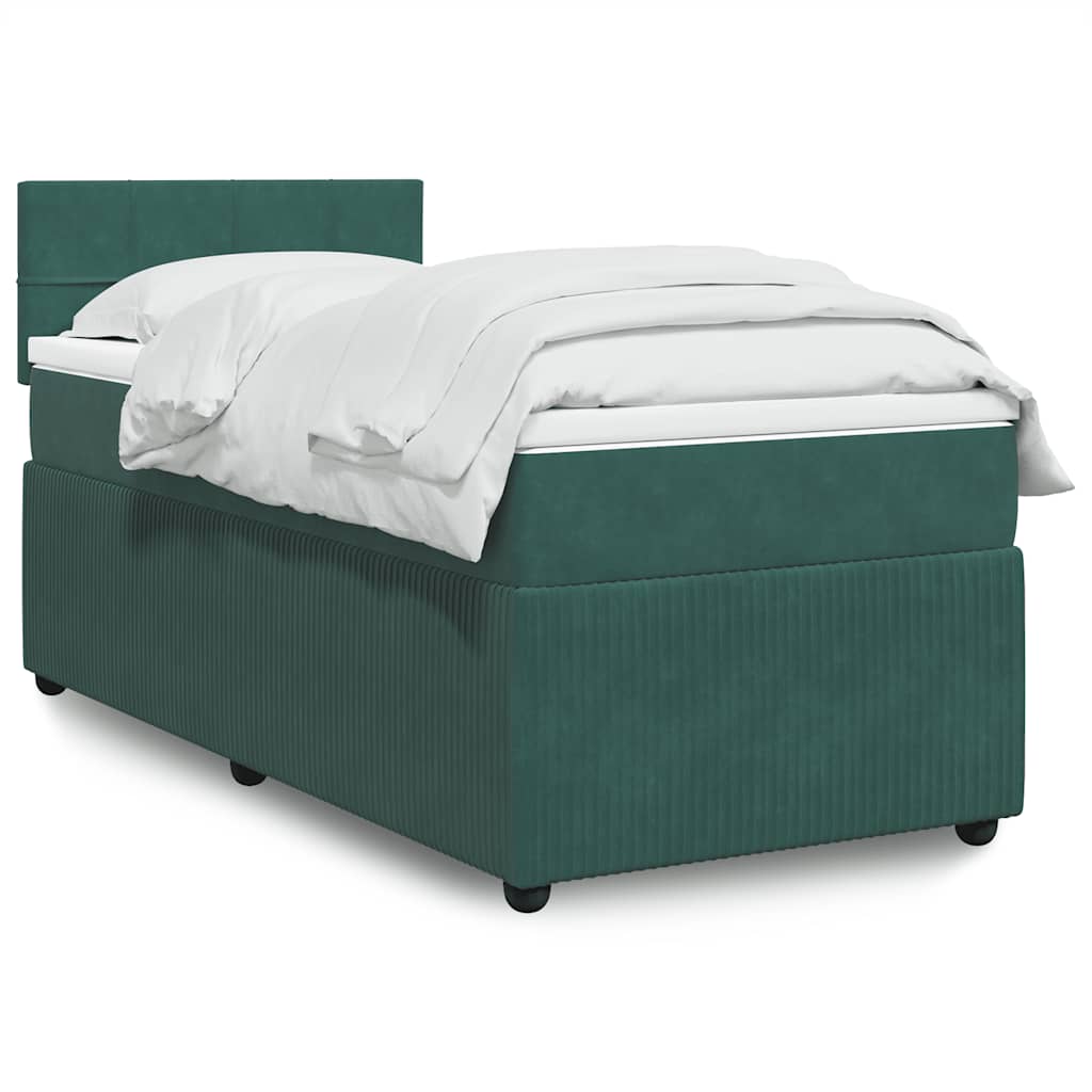 Boxspringbett Mit Matratze Samt Dunkelgrün