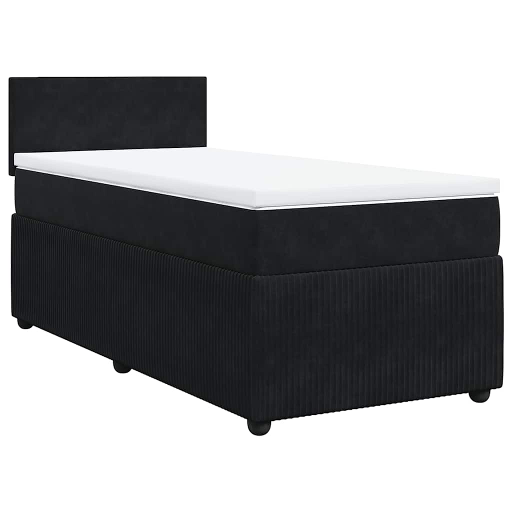 Boxspringbett Mit Matratze Samt Schwarz