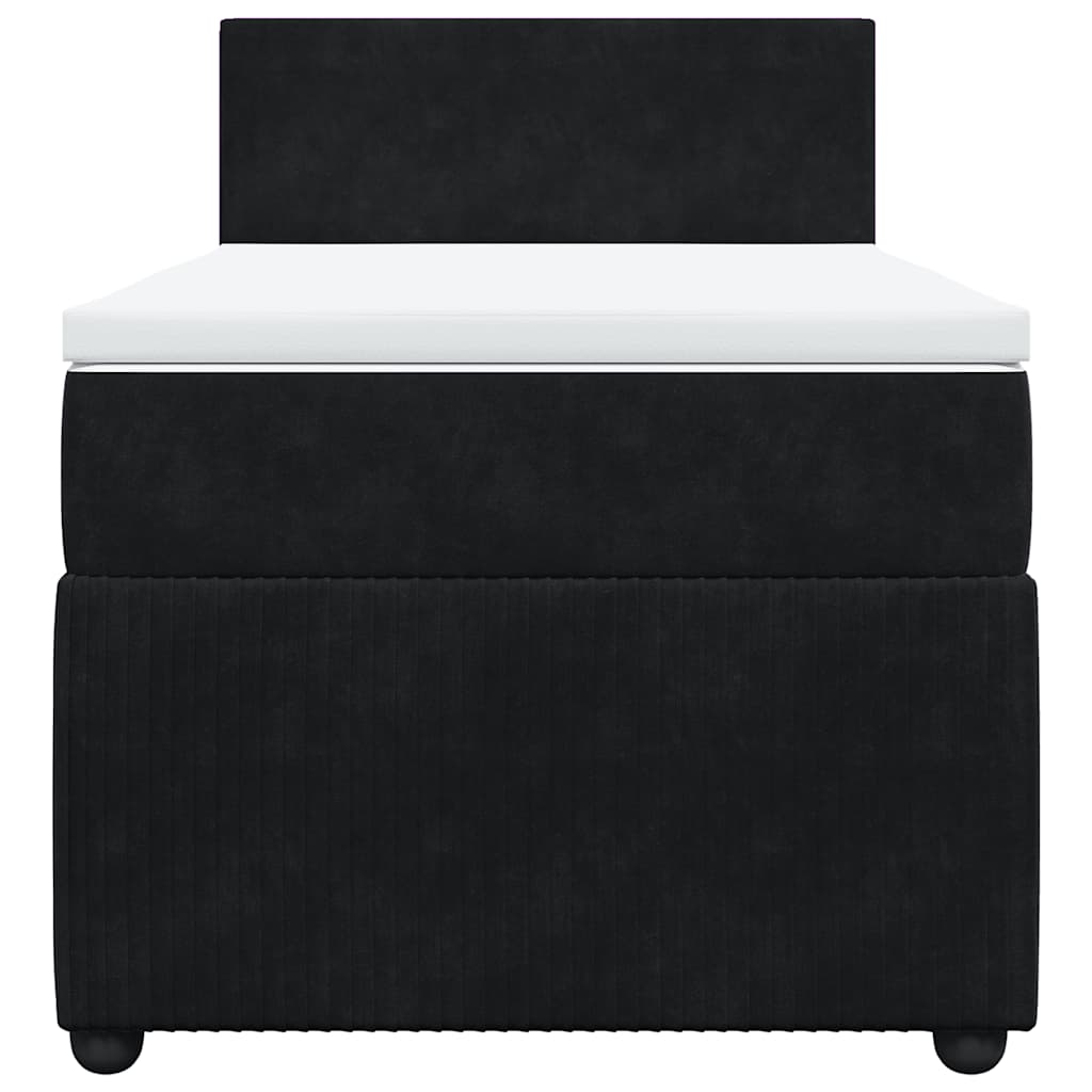 Boxspringbett Mit Matratze Samt Schwarz