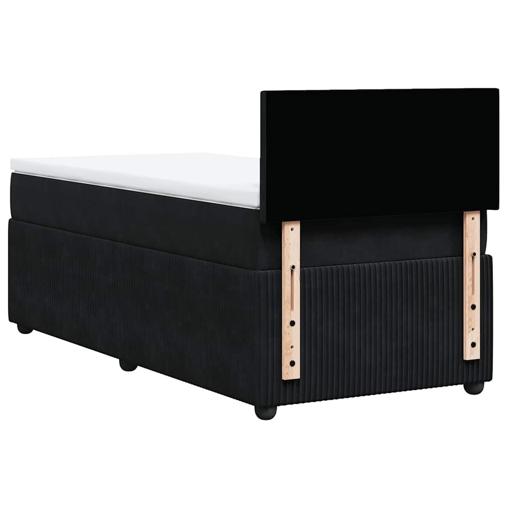 Boxspringbett Mit Matratze Samt Schwarz