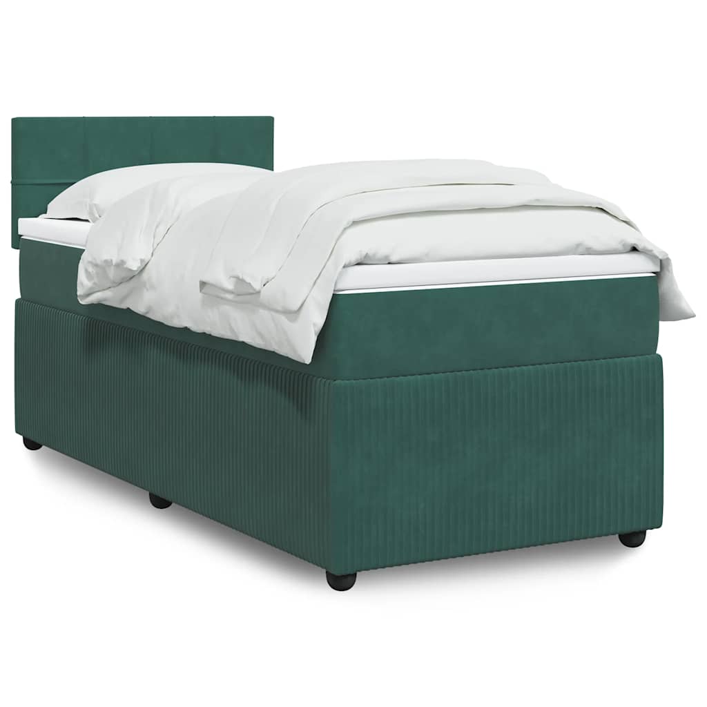 Boxspringbett Mit Matratze Samt Dunkelgrün